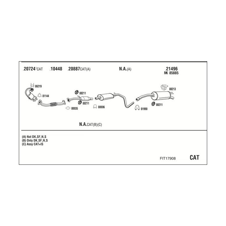 Išmetimo sistema WALKER FIT17908