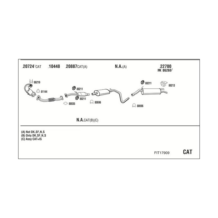 Išmetimo sistema WALKER FIT17909