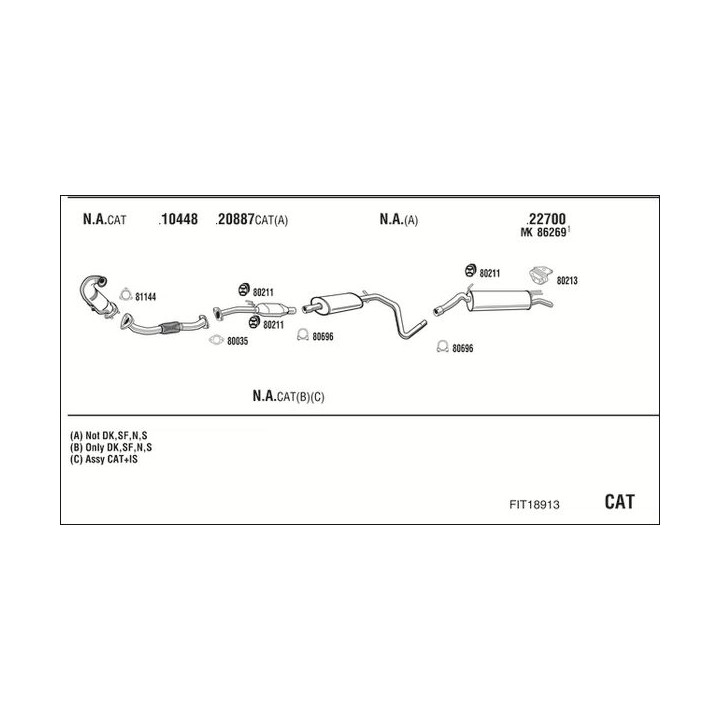 Išmetimo sistema WALKER FIT18913