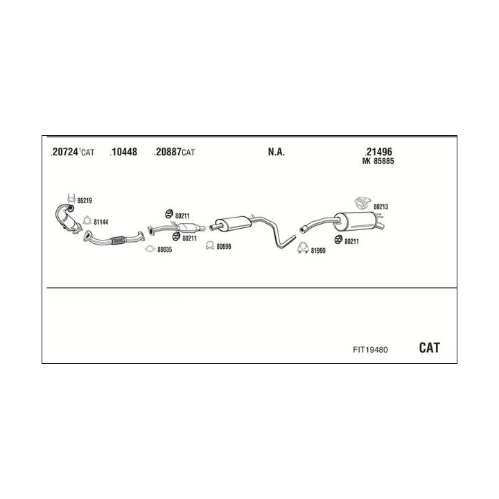 Išmetimo sistema WALKER FIT19480