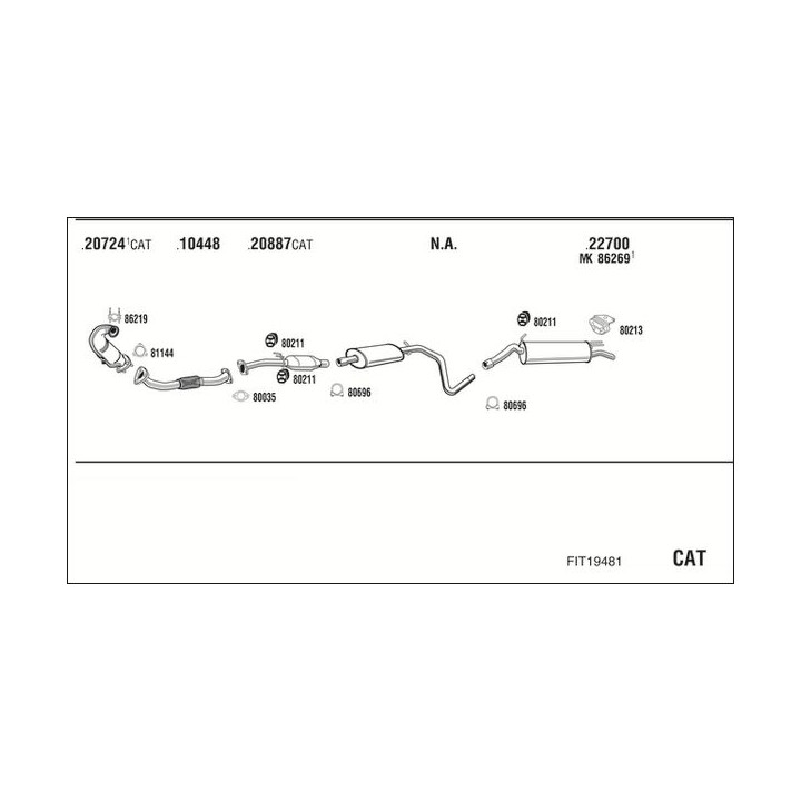 Išmetimo sistema WALKER FIT19481