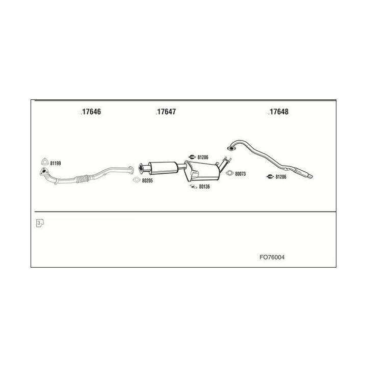 Išmetimo sistema WALKER FO76004