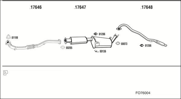 Išmetimo sistema WALKER FO76004