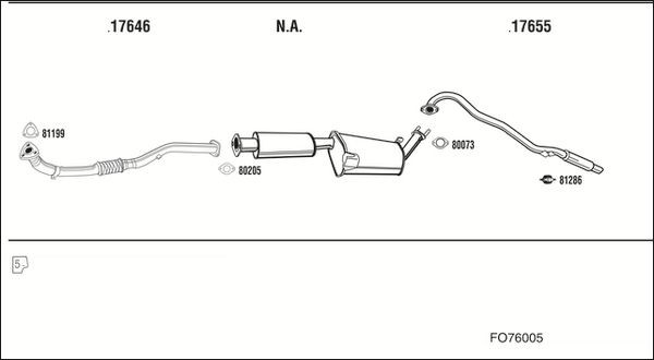Išmetimo sistema WALKER FO76005
