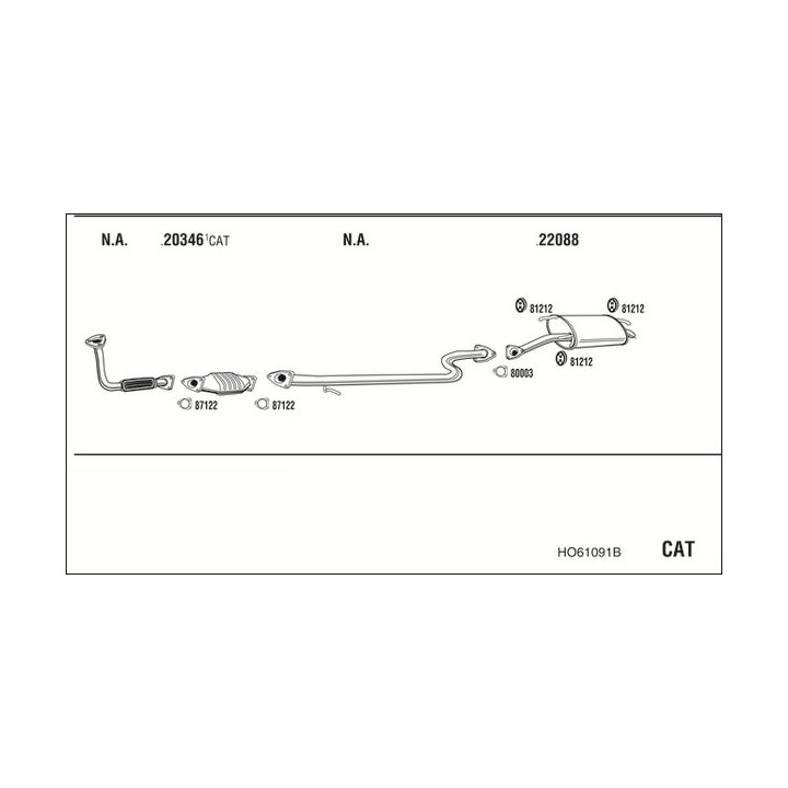 Išmetimo sistema WALKER HO61091B