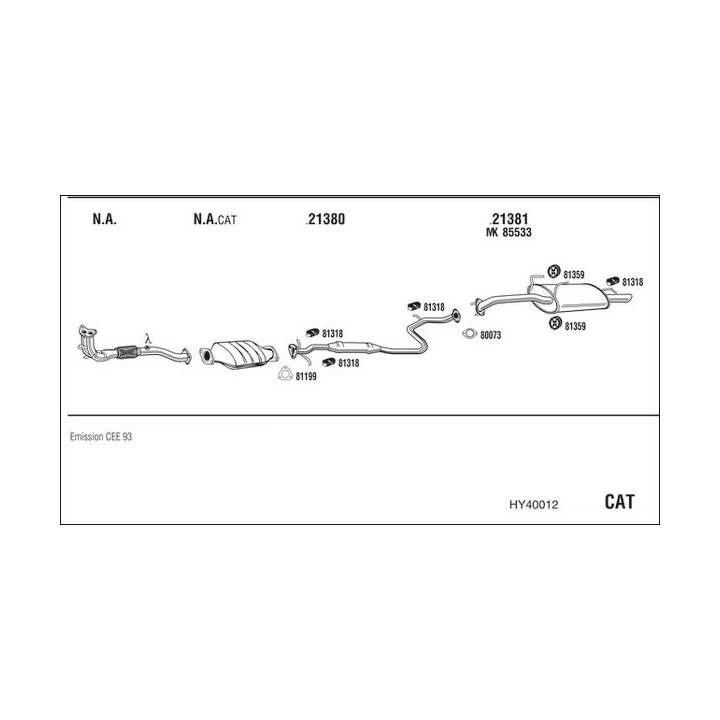 Išmetimo sistema WALKER HY40012