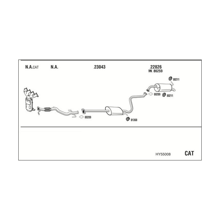 Išmetimo sistema WALKER HY55008