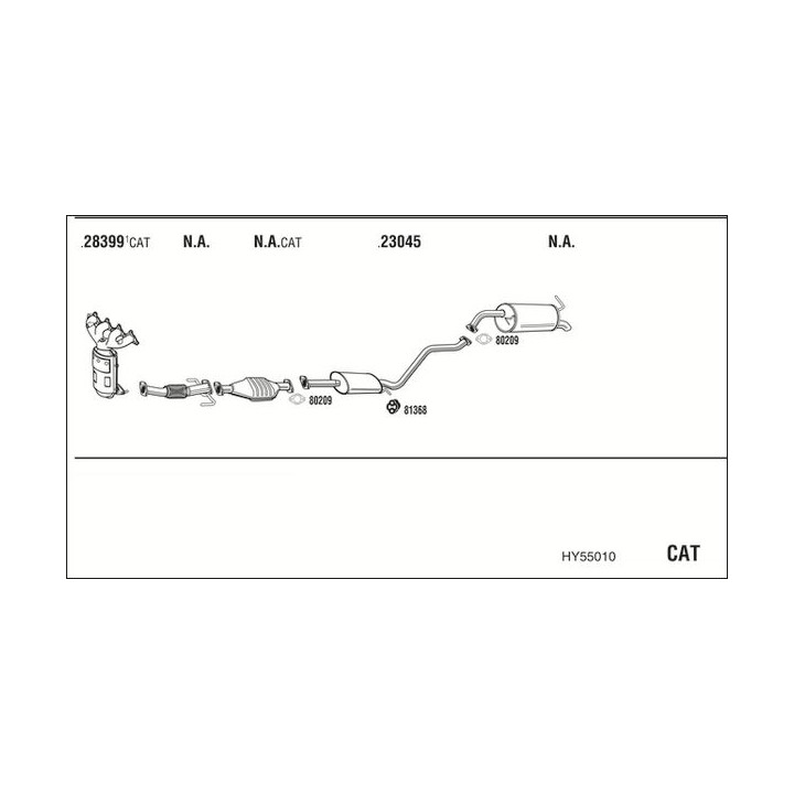 Išmetimo sistema WALKER HY55010