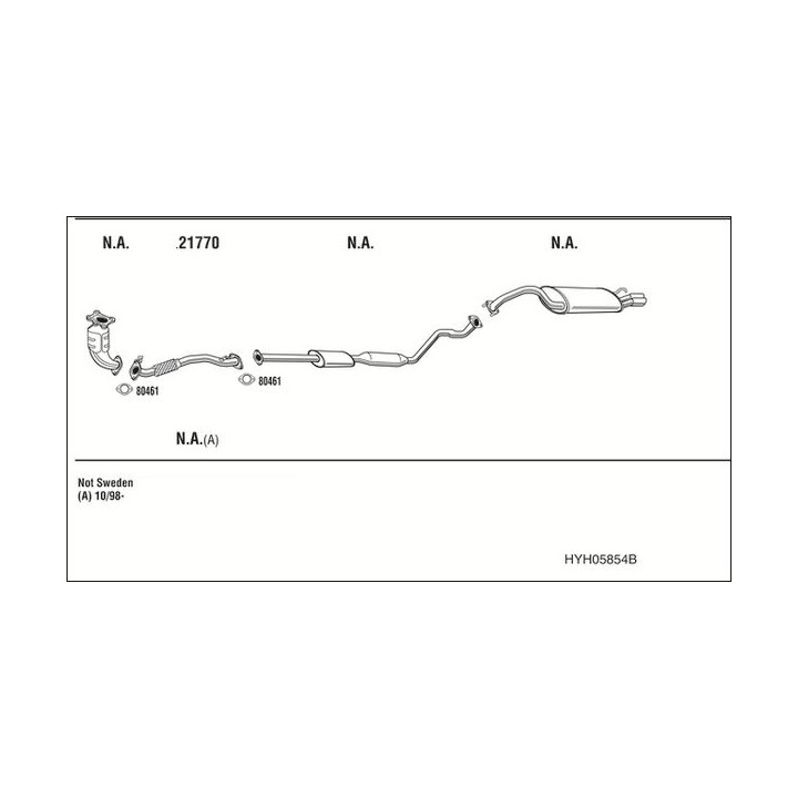 Išmetimo sistema WALKER HYH05854B