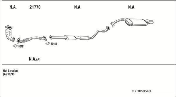 Išmetimo sistema WALKER HYH05854B