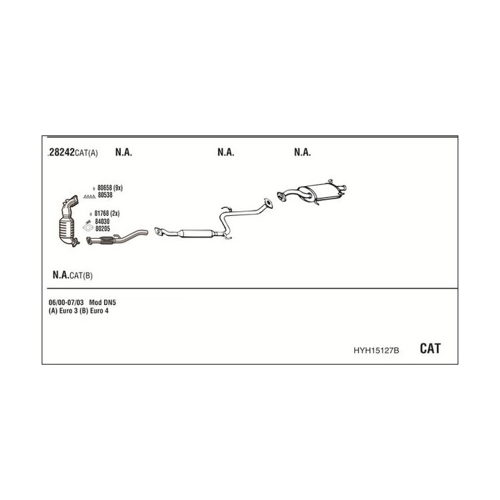 Išmetimo sistema WALKER HYH15127B