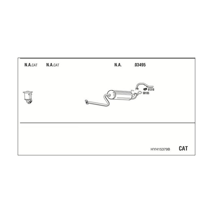 Išmetimo sistema WALKER HYH15379B