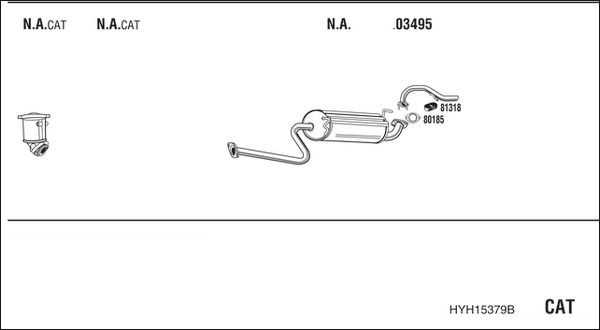 Išmetimo sistema WALKER HYH15379B