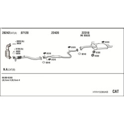 Išmetimo sistema WALKER HYH15380AB