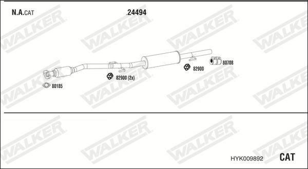 Išmetimo sistema WALKER HYK009892