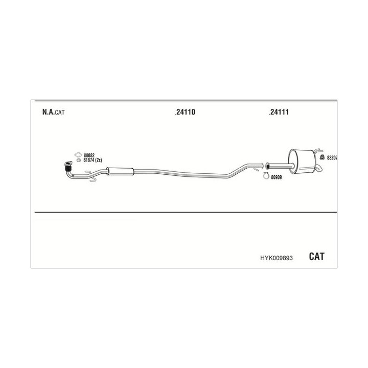 Išmetimo sistema WALKER HYK009893