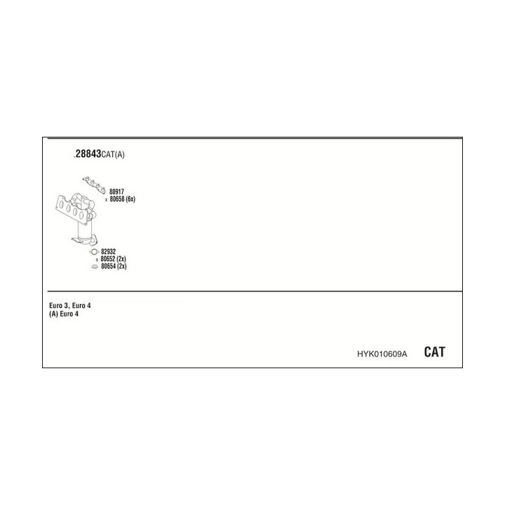 Išmetimo sistema WALKER HYK010609A