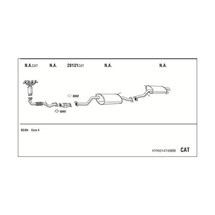 Išmetimo sistema WALKER HYK014749BB
