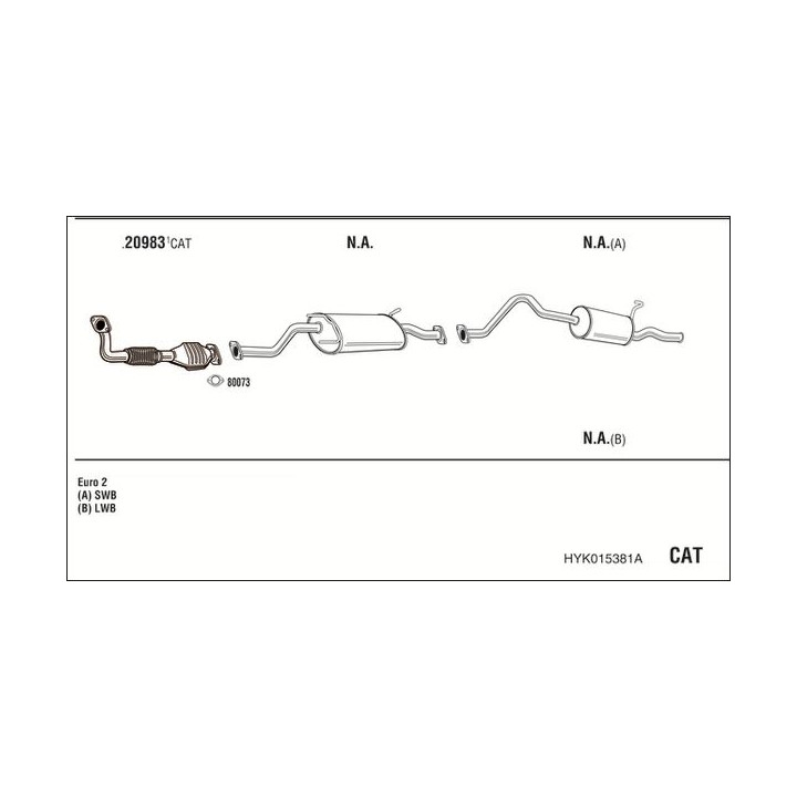 Išmetimo sistema WALKER HYK015381A