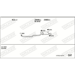 Išmetimo sistema WALKER HYK015974
