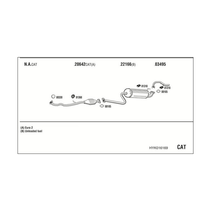 Išmetimo sistema WALKER HYK016169