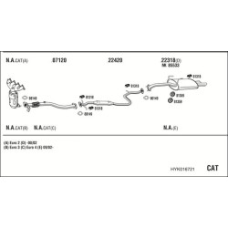 Išmetimo sistema WALKER HYK016721