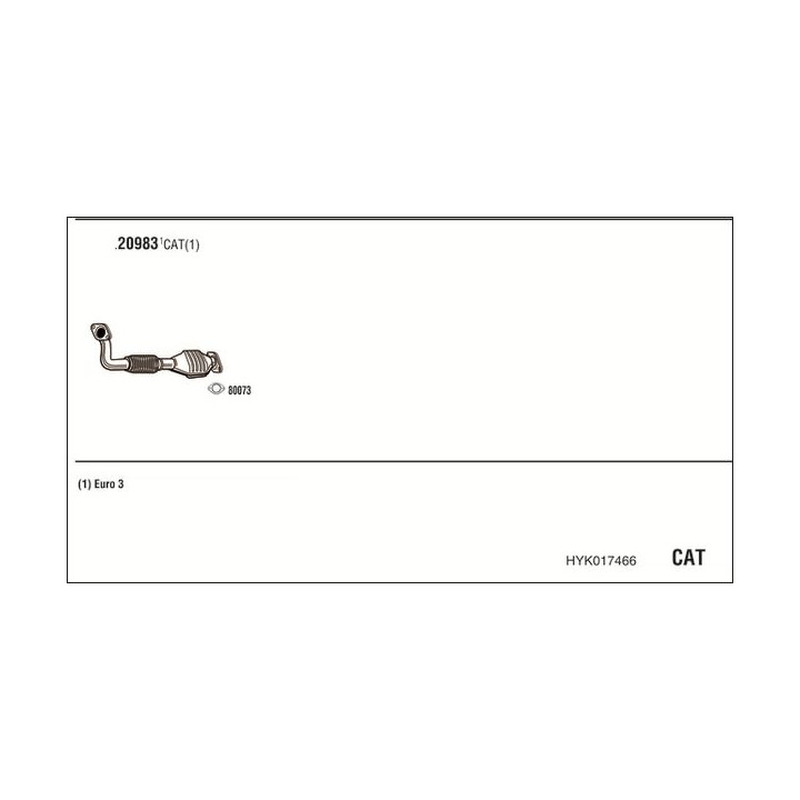 Išmetimo sistema WALKER HYK017466