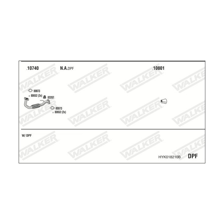 Išmetimo sistema WALKER HYK018210B