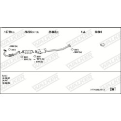 Išmetimo sistema WALKER HYK018211A