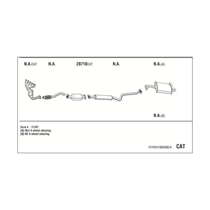 Išmetimo sistema WALKER HYK018696EA
