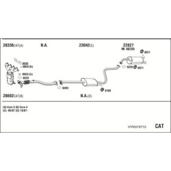 Išmetimo sistema WALKER HYK019715