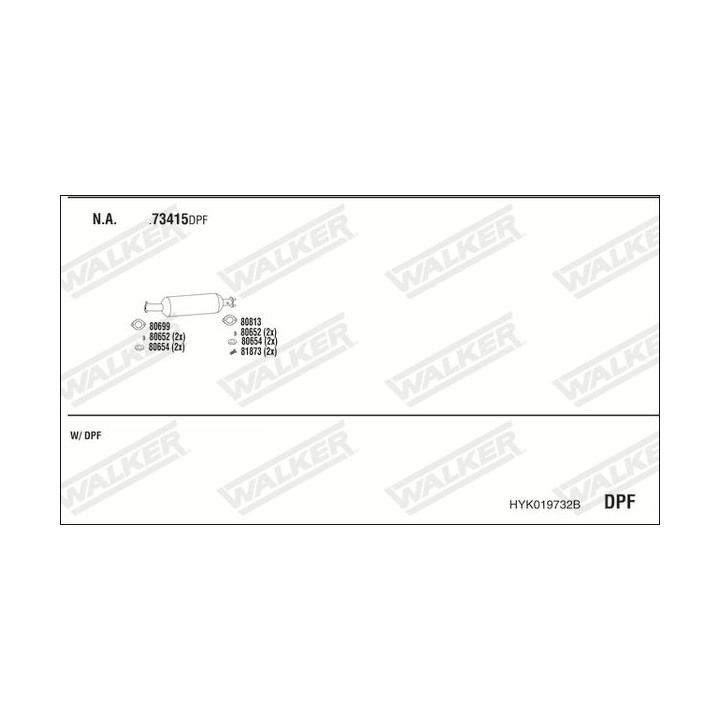 Išmetimo sistema WALKER HYK019732B