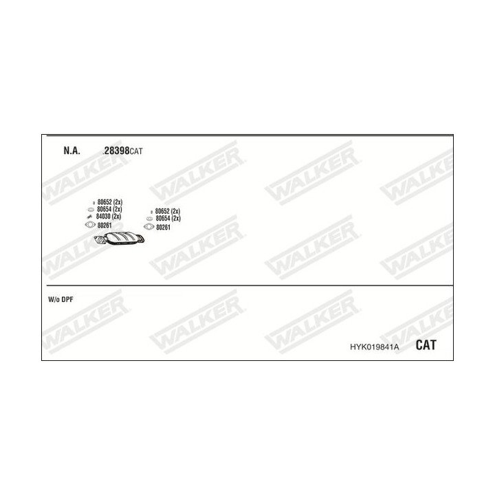 Išmetimo sistema WALKER HYK019841A