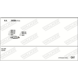 Išmetimo sistema WALKER HYK020104A