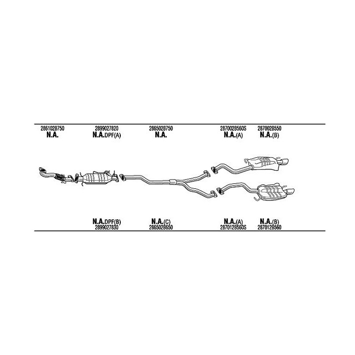 Išmetimo sistema WALKER HYK020104B