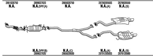 Išmetimo sistema WALKER HYK020104B