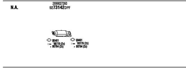 Išmetimo sistema WALKER HYK023309B