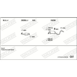 Išmetimo sistema WALKER HYK023433CB