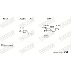 Išmetimo sistema WALKER HYK023434CB