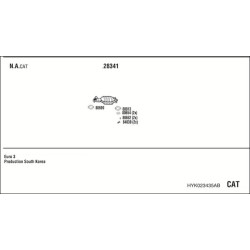 Išmetimo sistema WALKER HYK023435AB