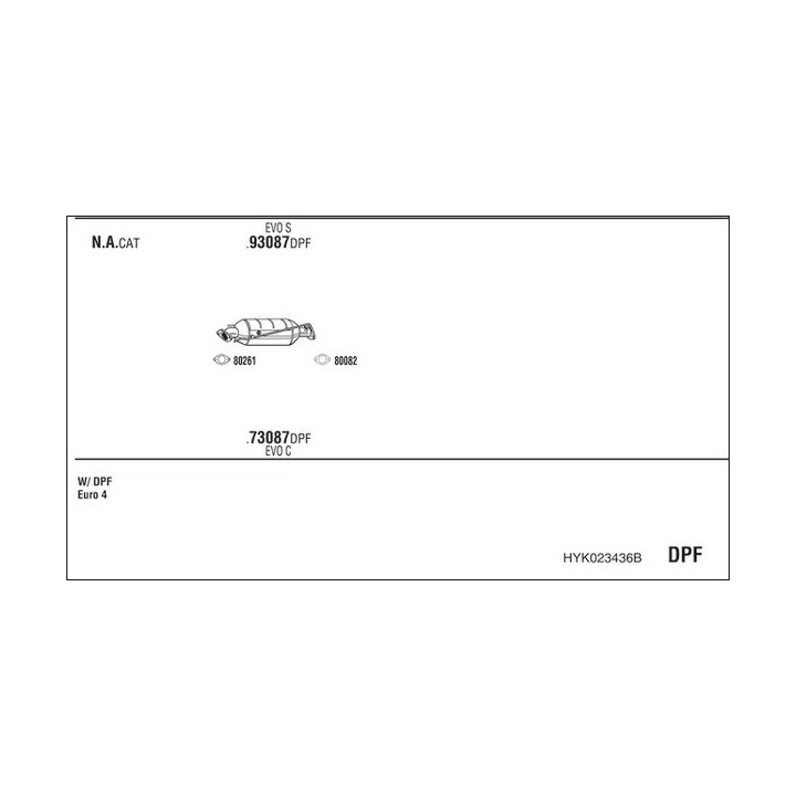 Išmetimo sistema WALKER HYK023436B