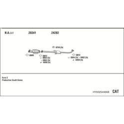 Išmetimo sistema WALKER HYK025448AB
