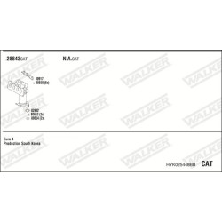Išmetimo sistema WALKER HYK025448BB
