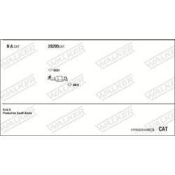 Išmetimo sistema WALKER HYK025448CB