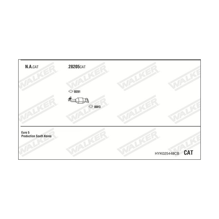 Išmetimo sistema WALKER HYK025448CB