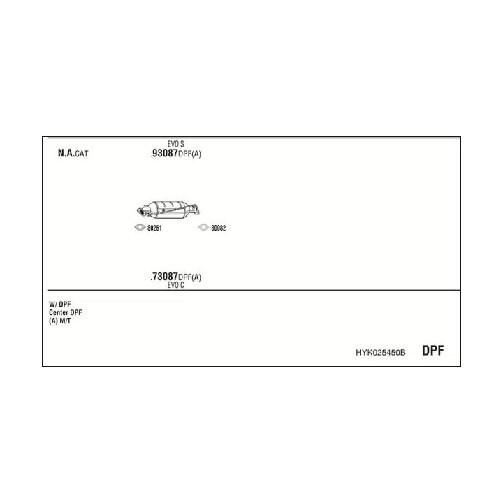 Išmetimo sistema WALKER HYK025450B