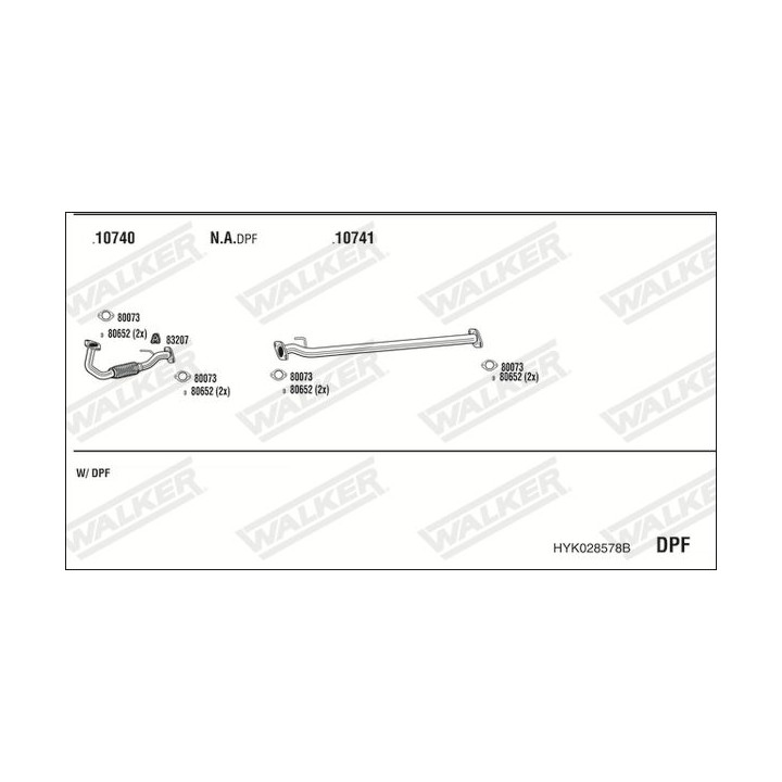 Išmetimo sistema WALKER HYK028578B