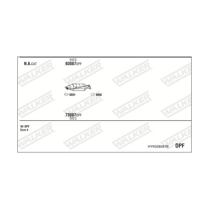 Išmetimo sistema WALKER HYK028581B