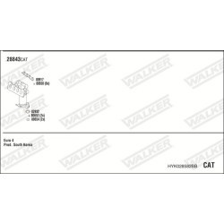 Išmetimo sistema WALKER HYK028582BB