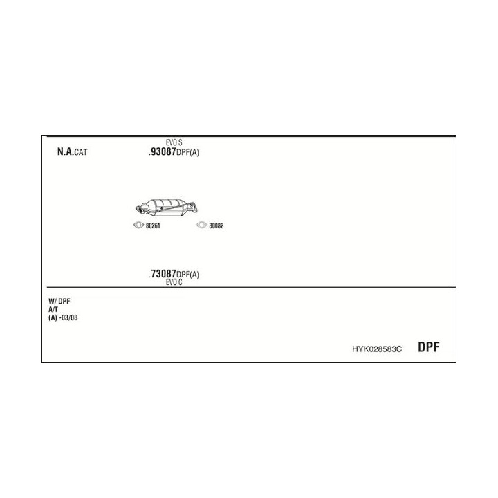 Išmetimo sistema WALKER HYK028583C